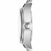 Marc Jacobs Henry Transparent Silver Dial Silver Steel Strap Watch for Women - MBM3337