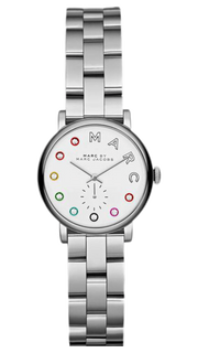 Marc Jacobs Baker Dexter White Dial Silver Steel Strap Watch for Women - MBM3423