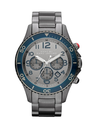 Marc Jacobs Rock Chronograph Silver Dial Silver Steel Strap Watch for Men - MBM5028