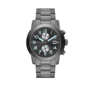 Marc Jacobs Larry Chronograph Black Dial Grey Steel Strap Watch for Men - MBM5051