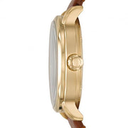 Marc Jacobs Fergus Green Dial Brown Leather Strap Watch for Men - MBM5077