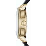 Marc Jacobs Fergus White Dial Black Leather Strap Watch for Men - MBM5081
