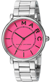 Marc Jacobs Roxy Pink Dial Silver Steel Strap Watch for Women - MJ3524