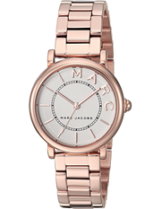 Marc Jacobs Roxy White Dial Rose Gold Steel Strap Watch for Women - MJ3527