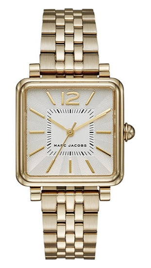 Marc Jacobs Vic Silver Dial Gold Steel Strap Watch for Women