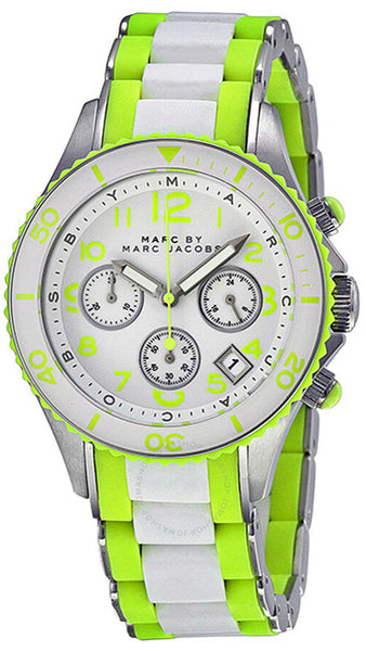 Marc Jacobs Rock Chronograph White Dial White & Green  display picture 1