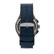 Maserati Triconic Chronograph White Dial Blue Leather Strap Watch For Men - R8871639001