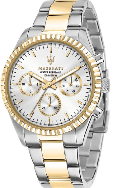 Maserati Competizione Chronograph Quartz Silver Dial Watch For Men