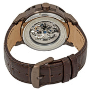 Maserati Ingegno Automatic Skeleton White Dial Brown Leather Strap Watch For Men - R8821119003