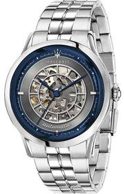 Maserati Ricordo Automatic Gray Dial Silver Steel Strap Watch For Men - R8823133003