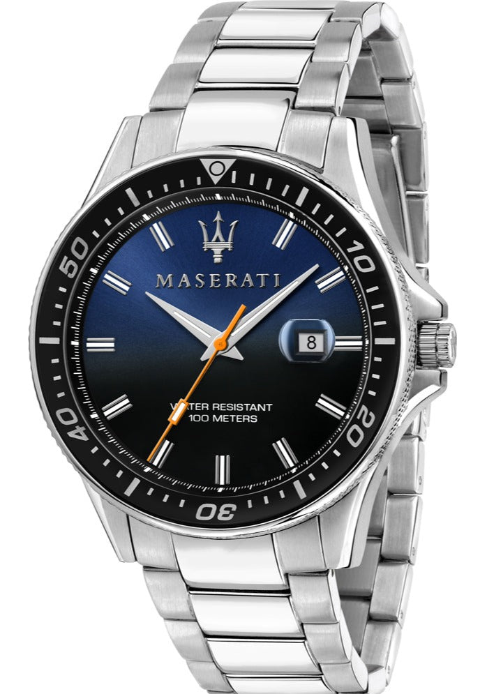 Maserati SFIDA Quartz Bue Dial Stainless Steel Watch For Men - R8853140001