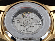 Maserati SFIDA Black Dial Yellow Gold Toned Stainless Steel Watch For Men - R8823140003
