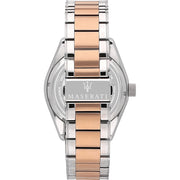 Maserati Traguardo Automatic White Dial Two Tone Steel Strap Watch For Men - R8823112001