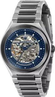 Maserati Triconic Automatic Skeleton Blue Dial  Watch For Men - R8823139001