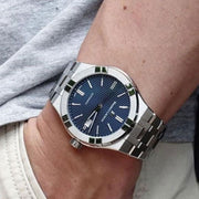 Maurice Lacroix Aikon Automatic Blue Dial Silver Steel Strap Watch For Men - AI6008-SS002-430-1