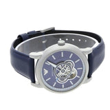 Emporio Armani Luigi Chronograph Blue Dial Blue Leather Strap Watch For Men - AR60011