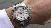 Tag Heuer Aquaracer Calibre 5 Automatic White Dial Silver Steel Strap Watch for Men - WAY2013.BA0927