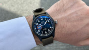 IWC Pilot’s Watch Mark XVIII Top Gun Edition “SFTI” Black Dial Green Nylon Strap Watch for Men - IW324712