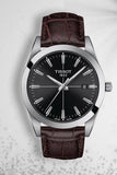 Tissot Gentlemen Black Dial Brown Leather Strap Watch for Men - T127.410.16.051.01