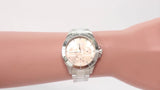 Hugo Boss Premiere Chronorgaph Rose Gold Dial Silver Steel Strap Watch for Women - 1502444