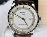 Tissot Luxury Powermatic 80 Silver Dial Brown Leather Strap Watch For Men - T086.407.16.031.00