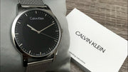 Calvin Klein City Chronograph Black Dial Silver Mesh Bracelet Watch for Men - K2G2G121