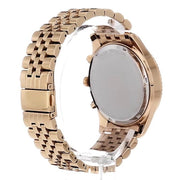 Michael Kors Lexington Chronograph Gold Dial Gold Steel Strap Watch For Men - MK8579