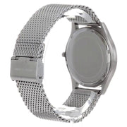 Michael Kors Slim Runway Analog Black Dial Silver Mesh Bracelet Watch For Men - MK8606