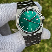 Tissot PRX Green Dial Silver Steel Strap Watch For Men - T137.410.11.091.00