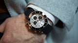 Breitling Superocean Heritage B01 Chronograph 44 Silver Dial Black Mesh Bracelet Watch for Men - AB0162121G1S1