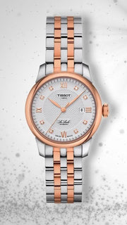 Tissot Le Locle Lady Automatic Diamonds Silver Dial Two Tone Steel Strap Watch For Women - T006.207.22.036.00