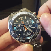 Tag Heuer Formula 1 Chronograph Blue Dial Silver Steel Strap Watch for Men - CAZ1014.BA0842