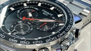 Tissot Supersport Chrono Black Dial Silver Steel Strap Watch For Men - T125.617.11.051.00