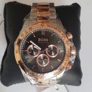 Hugo Boss Ikon Chronograph Grey Dial Two Tone Steel Strap Watch for Men - 1513339