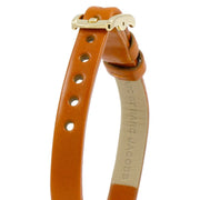 Marc Jacobs Sally White Dial Brown Leather Strap Watch for Women - MBM1351