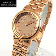 Marc Jacobs Marci Rose Gold Dial Rose Gold Steel Strap Watch for Women - MBM3175