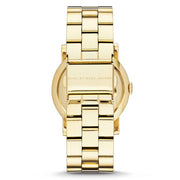 Marc Jacobs Amy Black Dial Gold Steel Strap Watch for Women - MBM3273