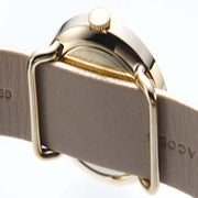Marc Jacobs Amy Gold Dial Gold Leather Strap Watch for Women - MBM8627