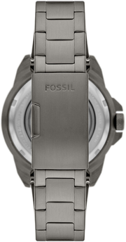 Fossil Bronson Automatic Skeleton Black Dial Grey Steel Strap Watch for Men - ME3218
