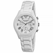 Emporio Armani Chronograph Ceramic White Dial Watch For Women - AR1403