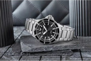 Emporio Armani World Explorer Solar Black Dial Silver Steel Strap Watch for Men - AR11787
