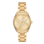Michael Kors Janelle Quartz Gold Dial Gold Steel Strap Watch For Women - MK7381