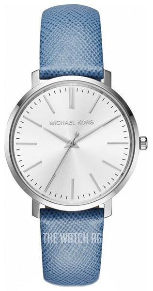 Michael Kors Jaryn Two-tone Ladies Watch with Navy Dial Michael Kors Jaryn Quartz Silver Dial Blue Leather Strap  main image 4