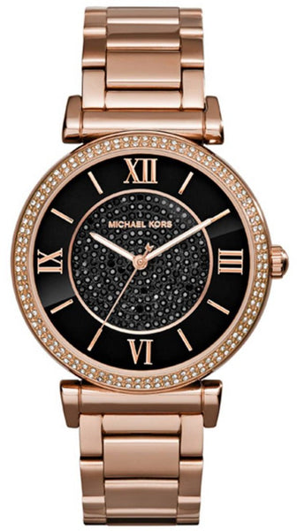 Michael Kors Catlin Black Diamonds Dial Rose Gold Steel  display picture 2