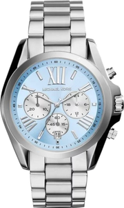 Michael Kors Bradshaw Chronograph Blue Dial Silver Steel Strap Watch For Women - MK6099