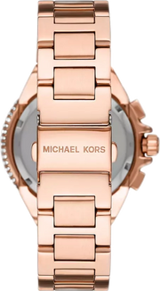 Michael Kors Camille Chronograph White Dial Rose Gold Steel Strap Watch For Women - MK6995