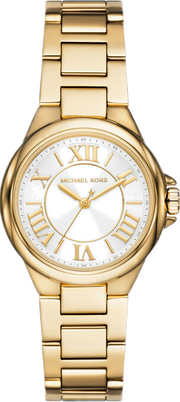 Michael Kors Camille Quartz White Dial Gold Steel Strap Watch For Women - MK7255