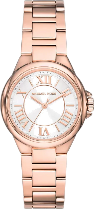 Michael Kors Camille Quartz White Dial Rose Gold Steel Strap Watch Michael Kors Camille Quartz White Dial Rose Gold Steel Strap Watch