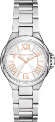 Michael Kors Camille Three Hand Silver Dial Silver Steel Strap Watch For Women - MK7259