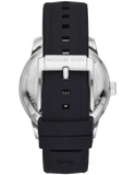 Michael Kors Cunningham Multifunction Blue Dial Black Rubber Strap Watch For Men - MK7160
